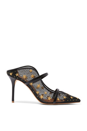 حذاء مورين 86 قماش شبكي مزين بالنجوم بكعب رفيع